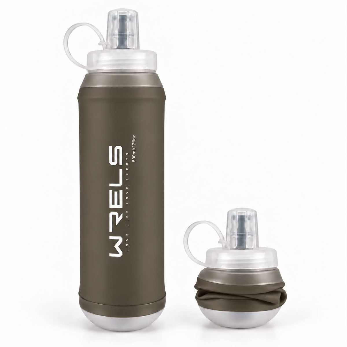 Foldable Water Bottle 500ml — Soft Flask & BPA-Free