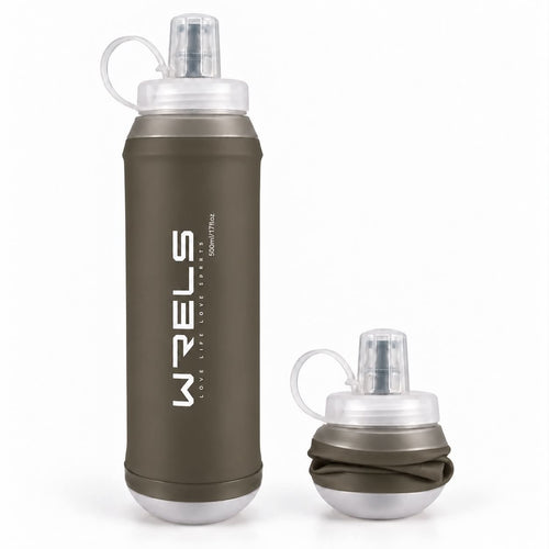 Foldable Water Bottle 500ml — Soft Flask & BPA-Free