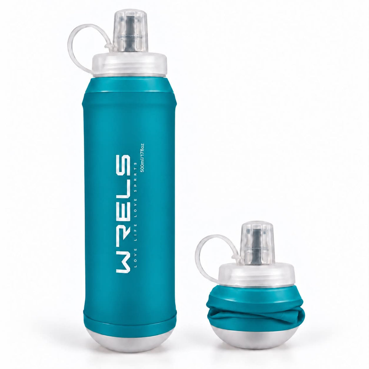 Foldable Water Bottle 500ml — Soft Flask & BPA-Free