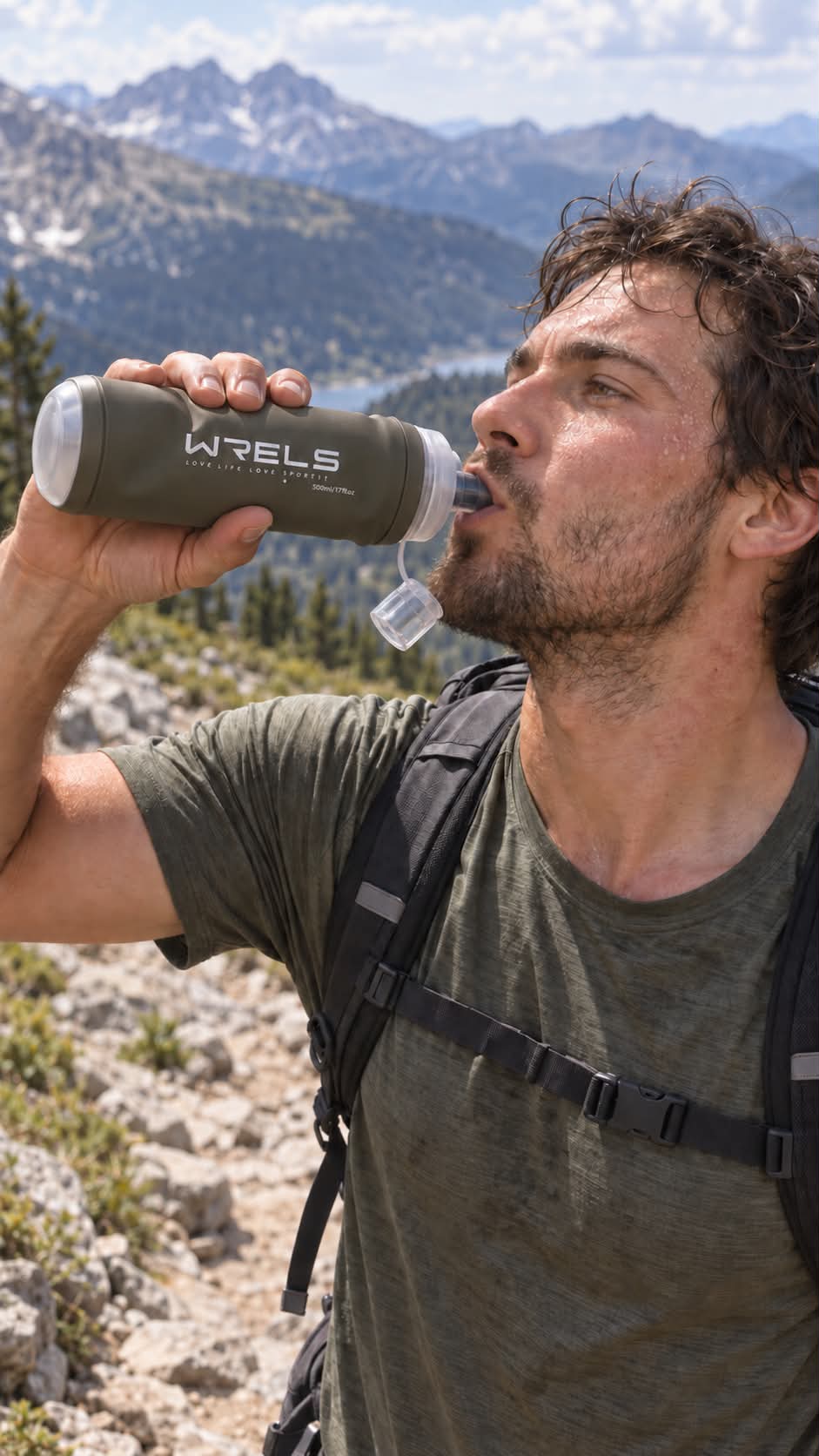 Foldable Water Bottle 500ml — Soft Flask & BPA-Free